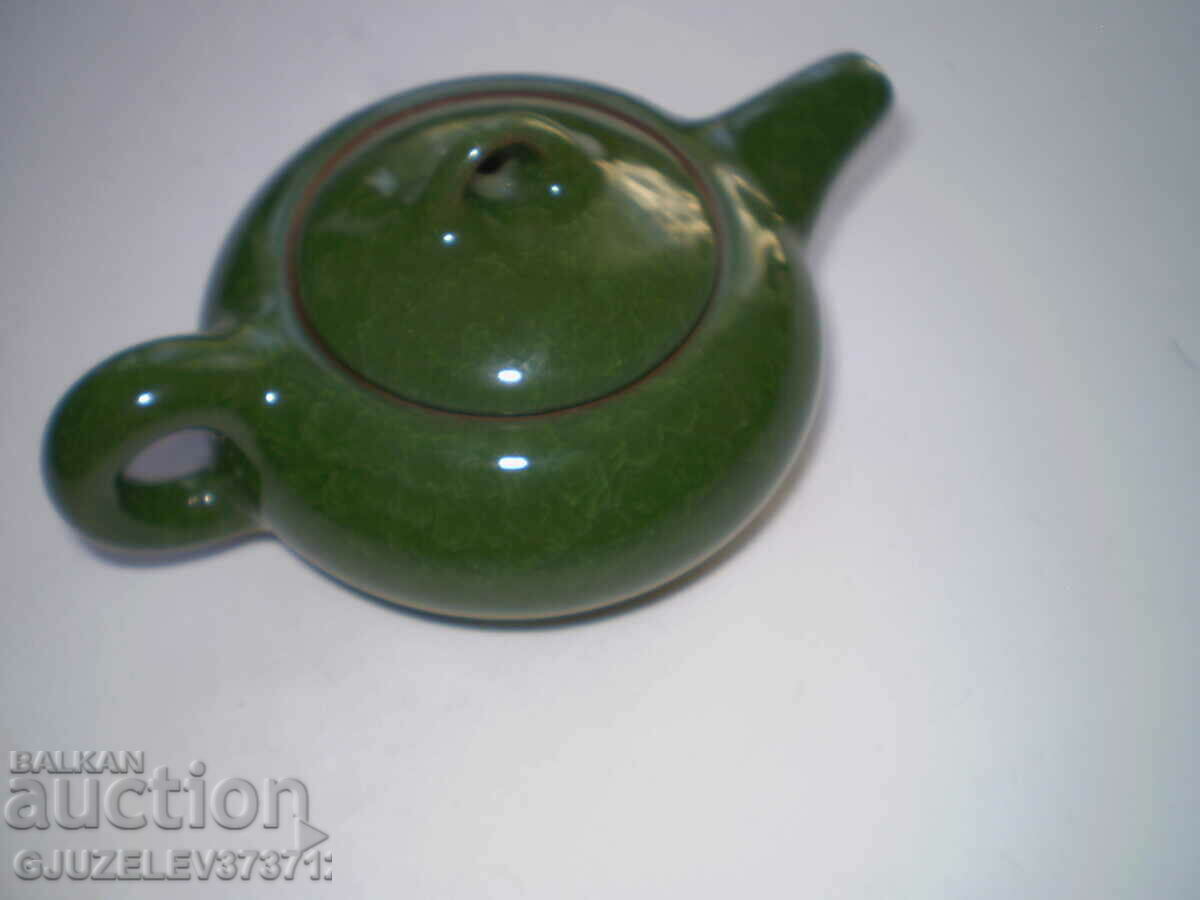 Small Green Ceramic Kettle for one tea with price 55.00 BGN | € 28.12 Small Green Ceramic Kettle for one tea with price 55.00 BGN | € 28.12