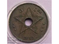Congo Belgian - 5 cenți 1888
