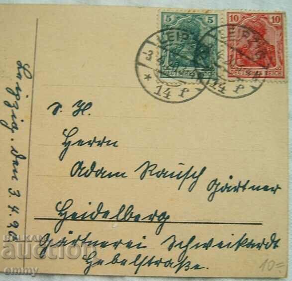 Delivery of Postcard postcard 1920 - Easter, Leipzig, Germany Delivery of Postcard postcard 1920 - Easter, Leipzig, Germany