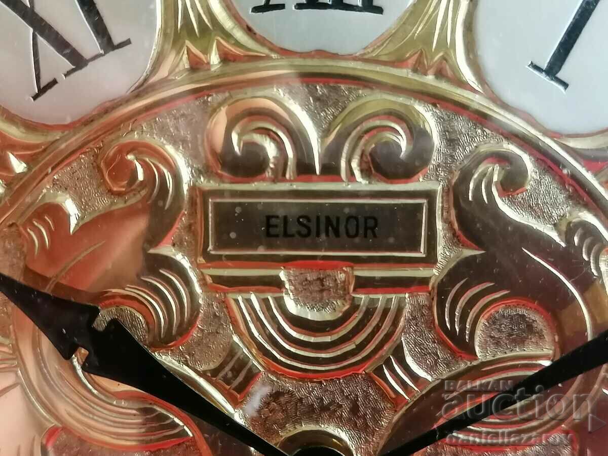 Licitație ELSINOR Ceas mecanic onix elvețian de masă