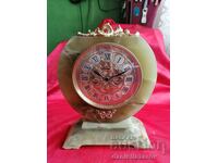 ELSINOR Tabletop Swiss Mechanical Onyx Clock