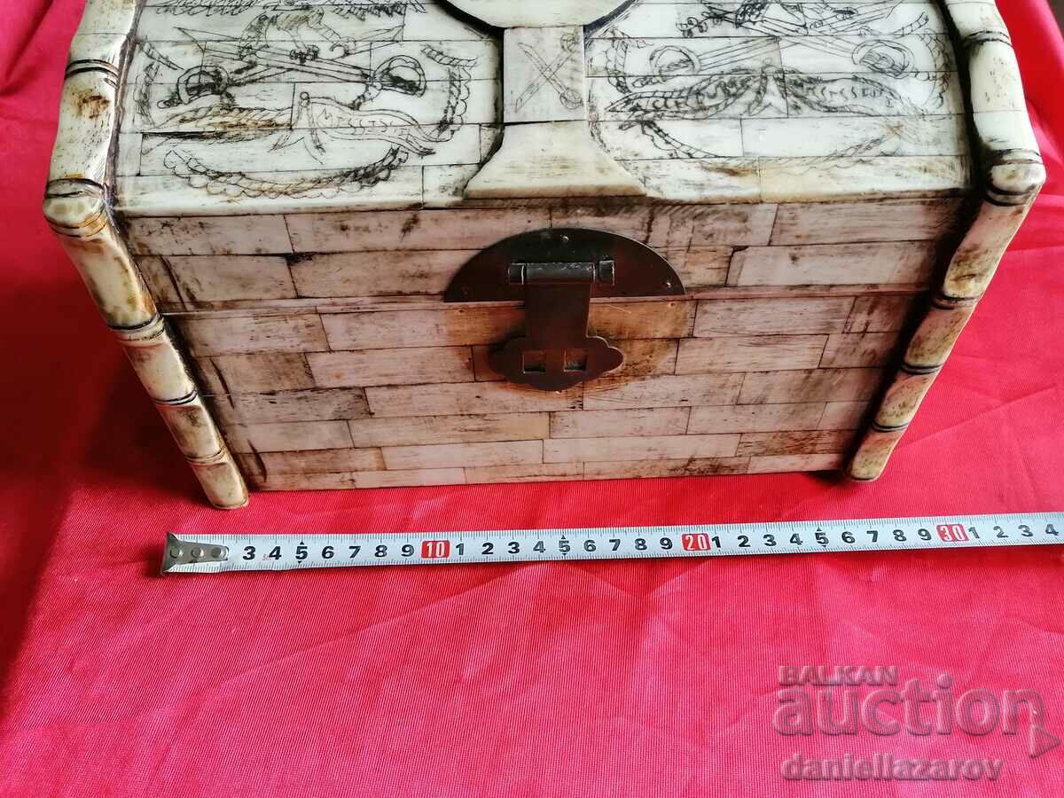 Unique! Large Box, Chest, Chest made of CAMEL Bone - 7