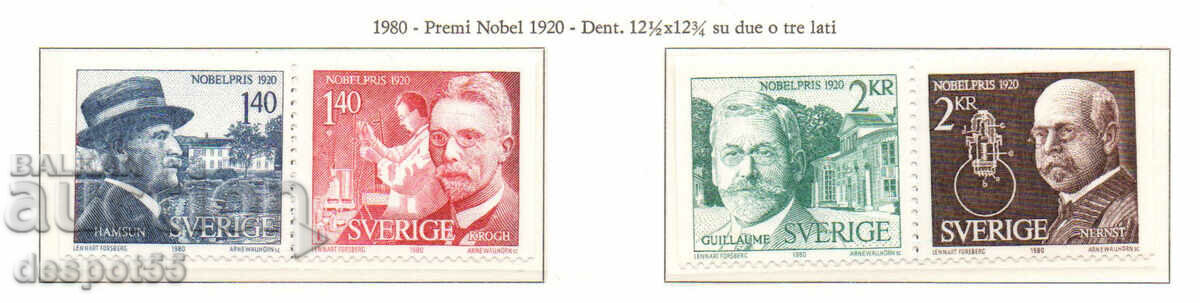 1980. Швеция. Носители на Нобелова награда за 1920 г.