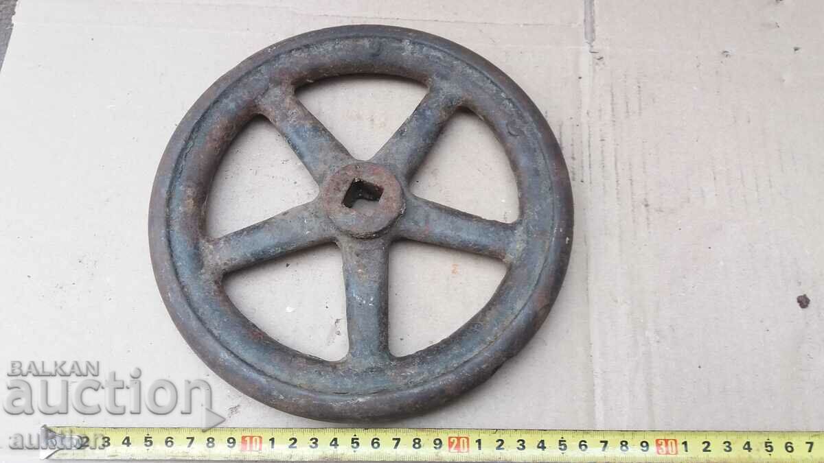 SOLID RAIL WHEEL - FROM AN OLD MACHINE with price 14.99 BGN | € 7.66 SOLID RAIL WHEEL - FROM AN OLD MACHINE with price 14.99 BGN | € 7.66