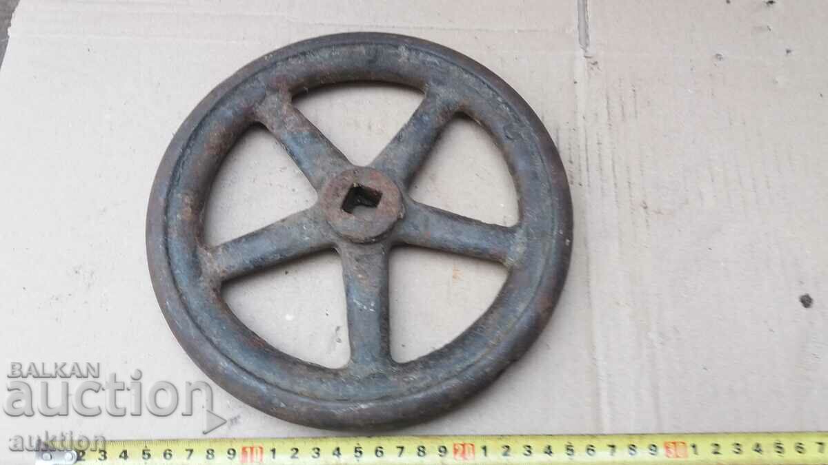 Auction SOLID RAIL WHEEL - FROM AN OLD MACHINE Auction SOLID RAIL WHEEL - FROM AN OLD MACHINE