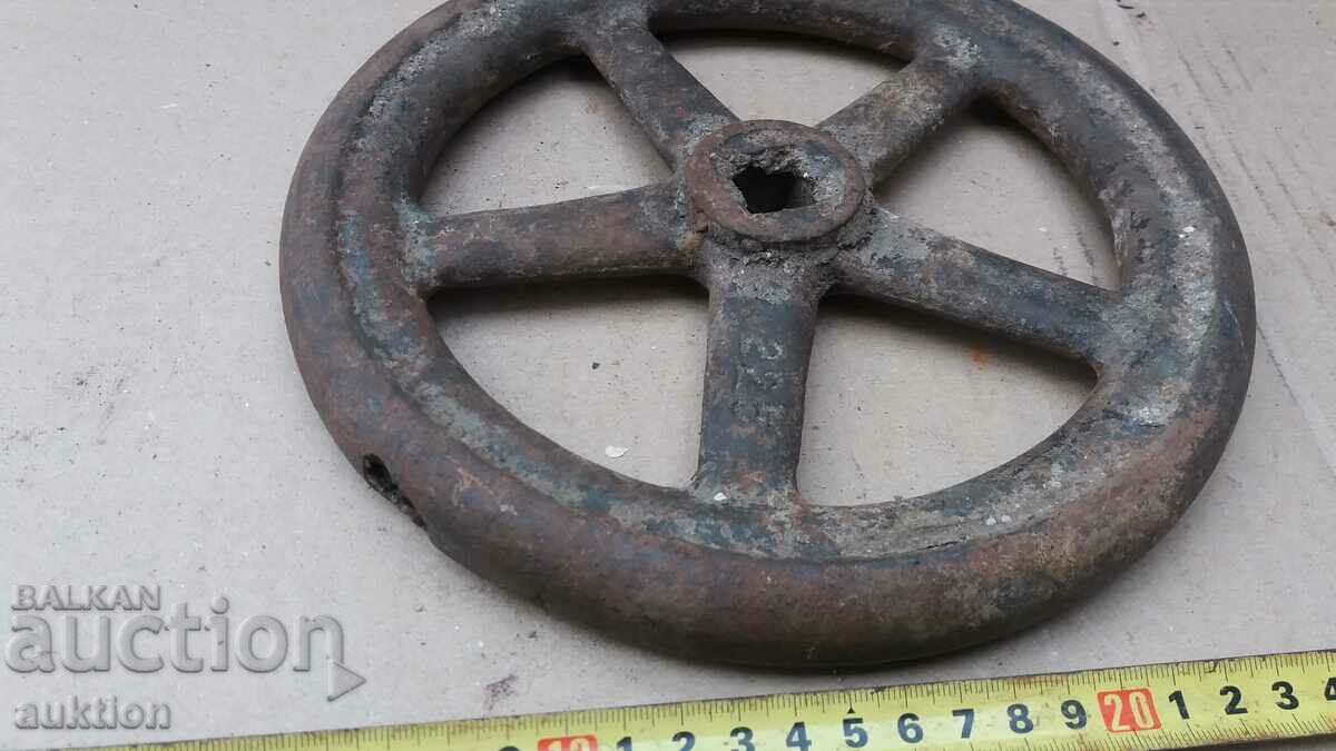 SOLID RAIL WHEEL - FROM AN OLD MACHINE - 6 SOLID RAIL WHEEL - FROM AN OLD MACHINE - 6