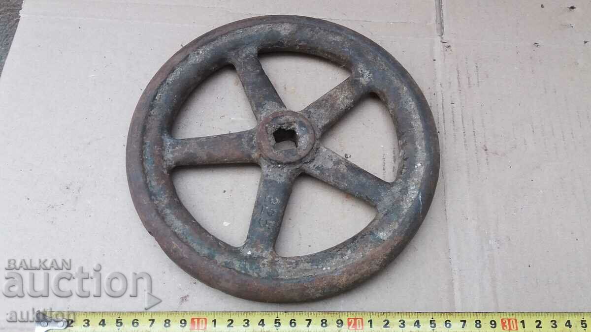 SOLID RAIL WHEEL - FROM AN OLD MACHINE - 7 SOLID RAIL WHEEL - FROM AN OLD MACHINE - 7