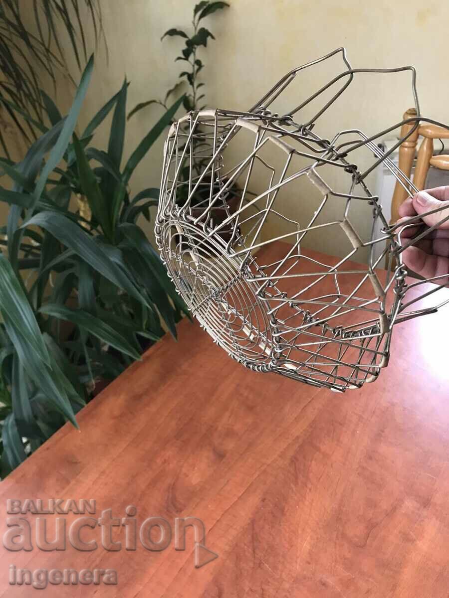METAL BASKET RETRO FOLDABLE AND IN DIFFERENT SHAPES with price 45.00 BGN | € 23.01 METAL BASKET RETRO FOLDABLE AND IN DIFFERENT SHAPES with price 45.00 BGN | € 23.01