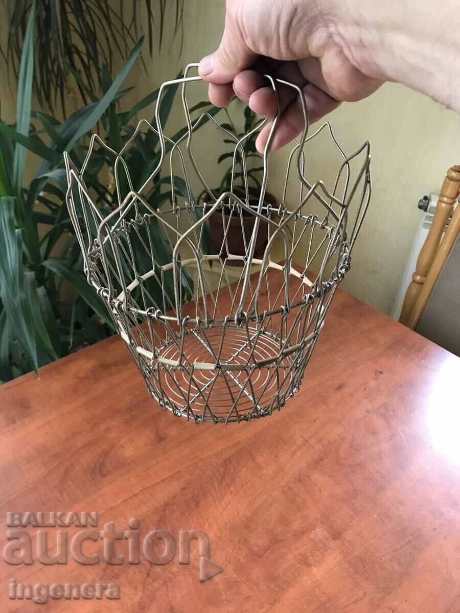 METAL BASKET RETRO FOLDABLE AND IN DIFFERENT SHAPES
