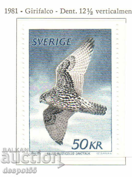 1981. Sweden. Gyrfalcon - Noble falcon.