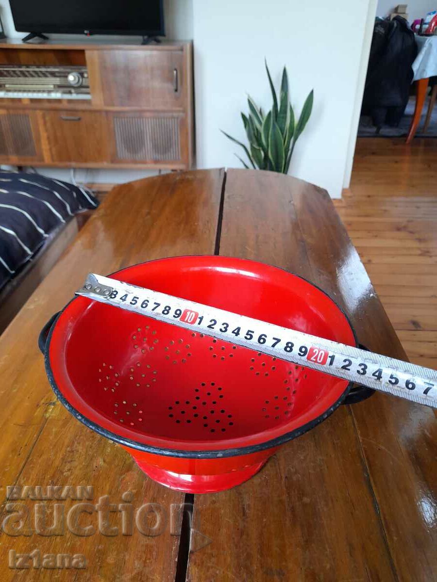 An old enamel strainer, gavgir - 5 An old enamel strainer, gavgir - 5