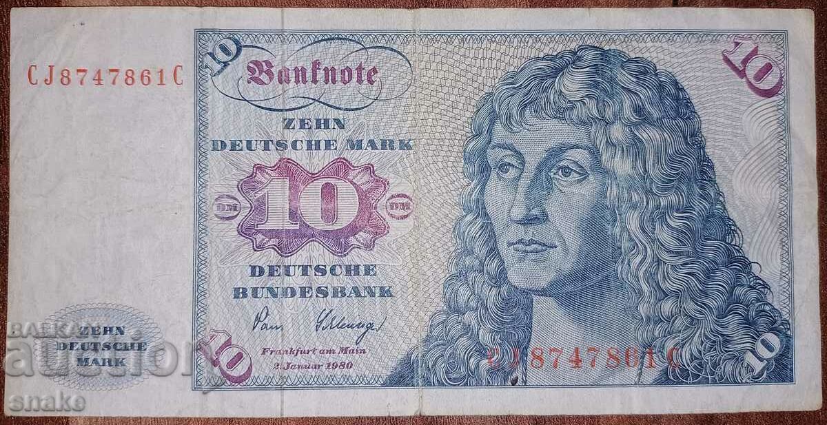 Западна Германия 10 марки 1980г.
