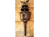 Old bronze lantern from a carriage