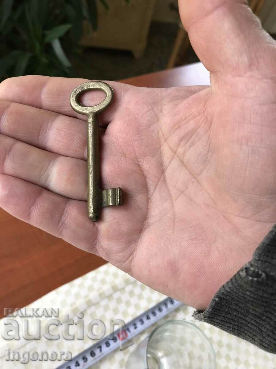 ANTIQUE KEY FROM GRANDMOTHER AND GRANDFATHER'S CHESTS CUT PADLOCK - 5