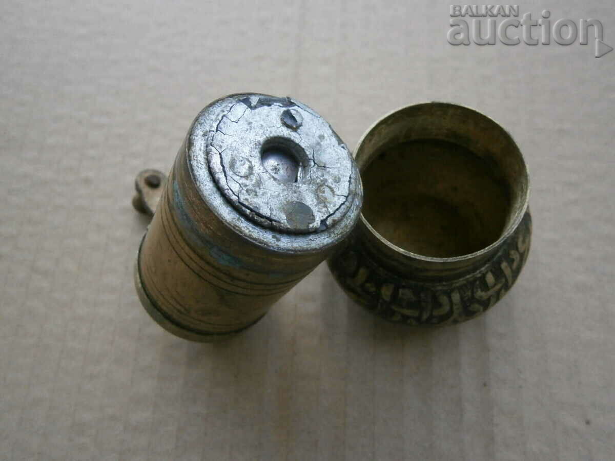 старинна малка бронзова мелничка за подправки - 5 старинна малка бронзова мелничка за подправки - 5