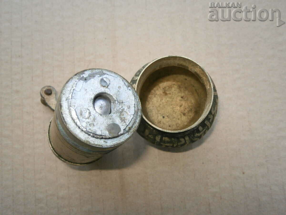 старинна малка бронзова мелничка за подправки - 6 старинна малка бронзова мелничка за подправки - 6