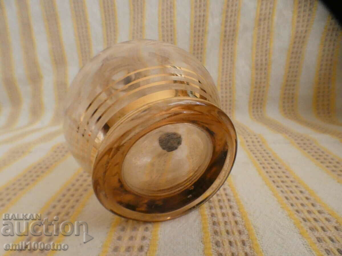 Urcior de sticlă de rachiu cu aurire - 6 Urcior de sticlă de rachiu cu aurire - 6