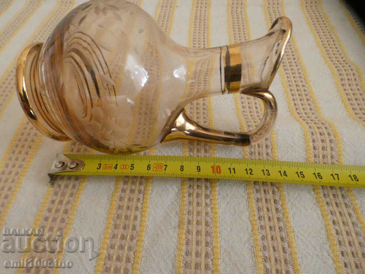 Urcior de sticlă de rachiu cu aurire - 7 Urcior de sticlă de rachiu cu aurire - 7