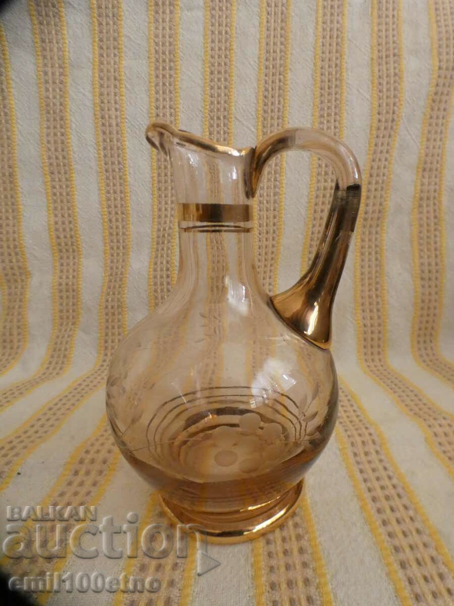 Brandy glass jug with gilding