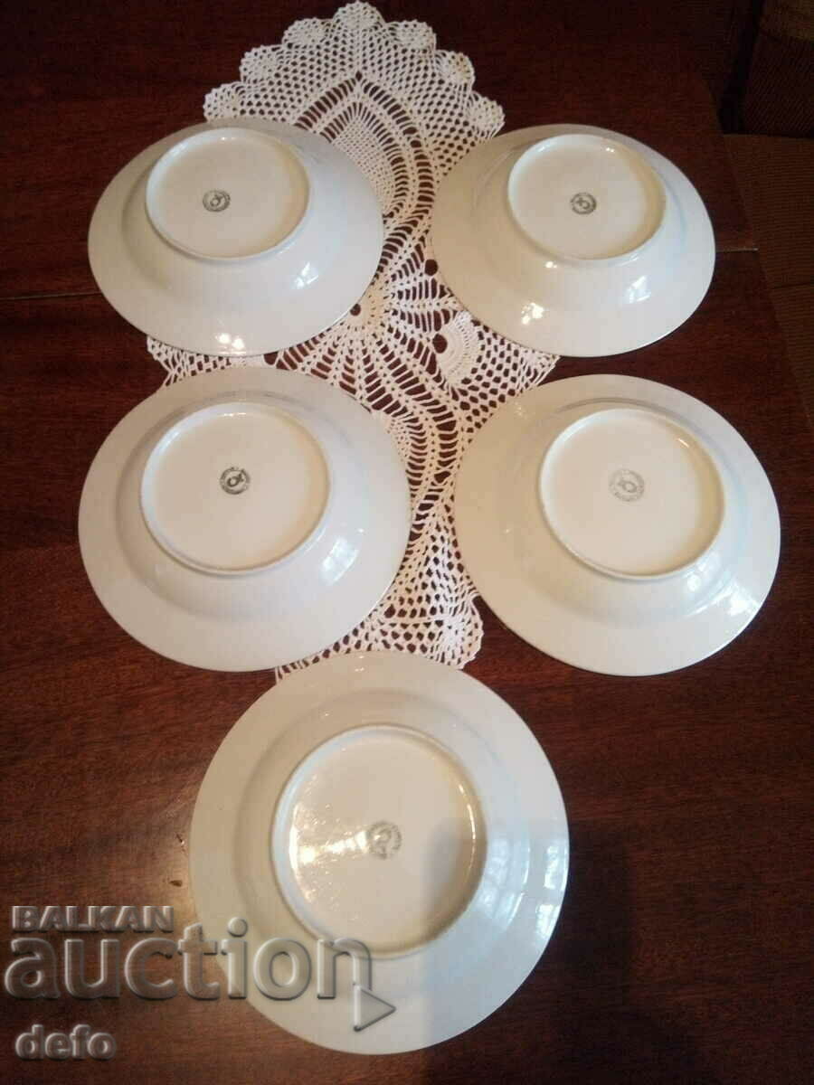 5 plates Bulgarian porcelain Razgrad - 6 5 plates Bulgarian porcelain Razgrad - 6