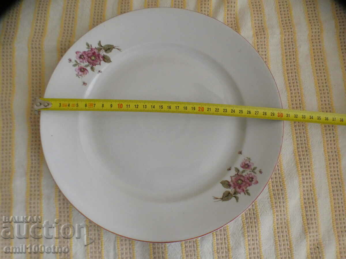 Large plate platter old Bulgarian porcelain Kitka Novi Pazar - 6 Large plate platter old Bulgarian porcelain Kitka Novi Pazar - 6