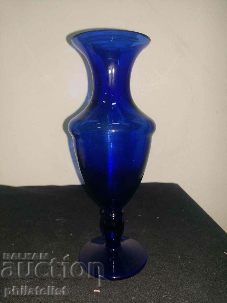 Ваза - Синьо стъкло №1