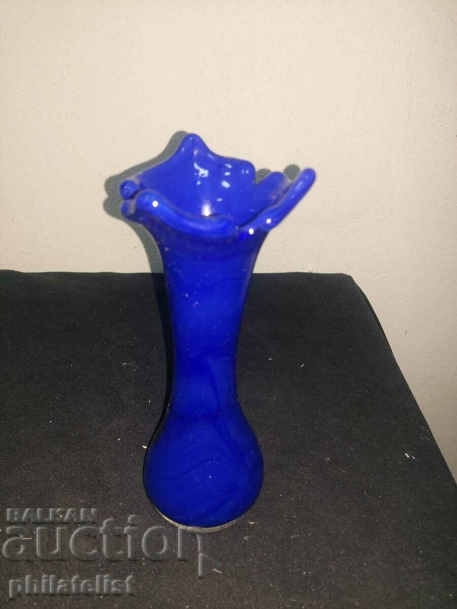 Vase - Blue glass #3! with price 10.00 BGN | € 5.11 Vase - Blue glass #3! with price 10.00 BGN | € 5.11