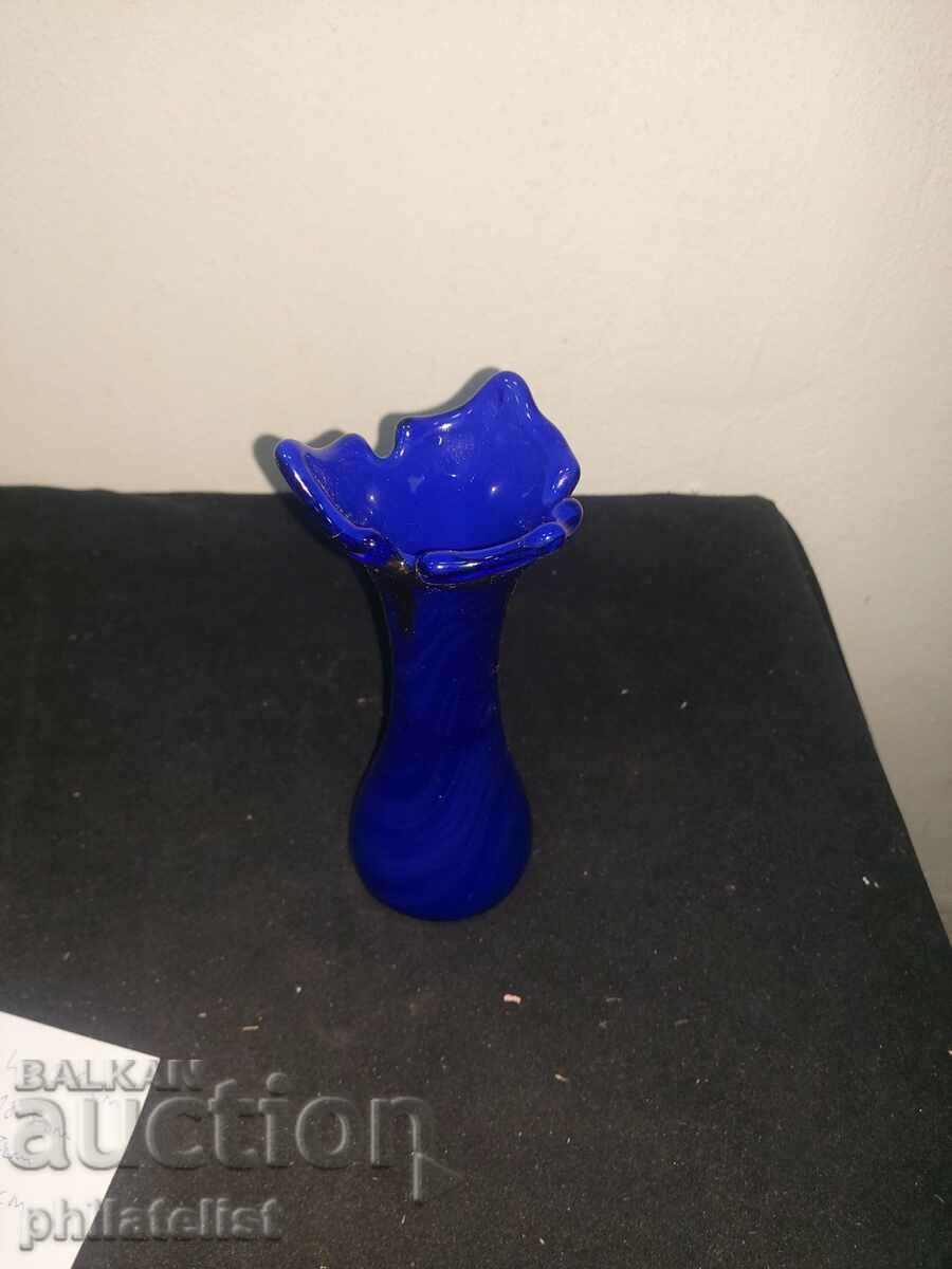 Vase - Blue glass #4 with price 10.00 BGN | € 5.11