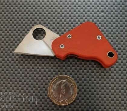 Мини джобно ножче  с клипс за колан дизайн тип Spyderco 20х8