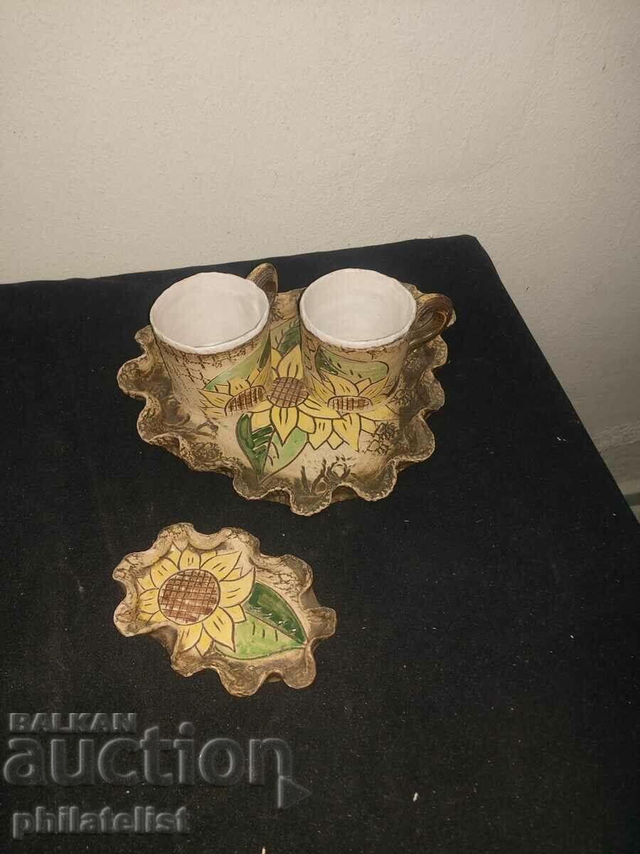 Set - 2 saucers and 2 cups with price 20.00 BGN | € 10.23