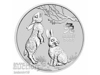 Silver Lunar Year of the Rabbit 2023 5 oz