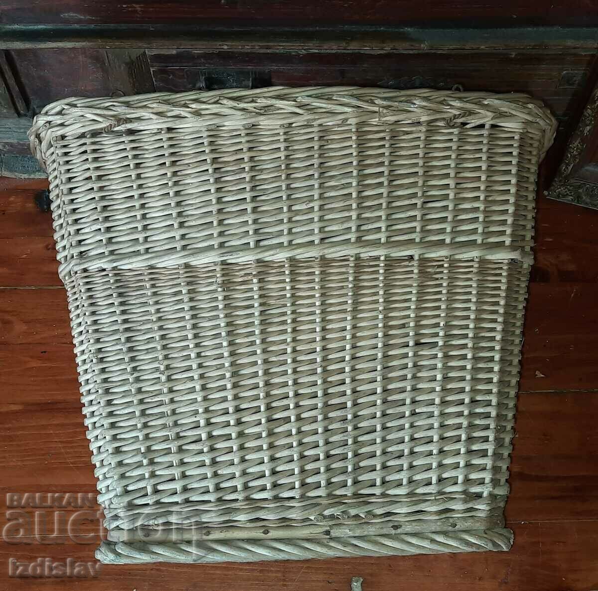 Vintage hand woven back basket with price 80.00 BGN | € 40.90 Vintage hand woven back basket with price 80.00 BGN | € 40.90
