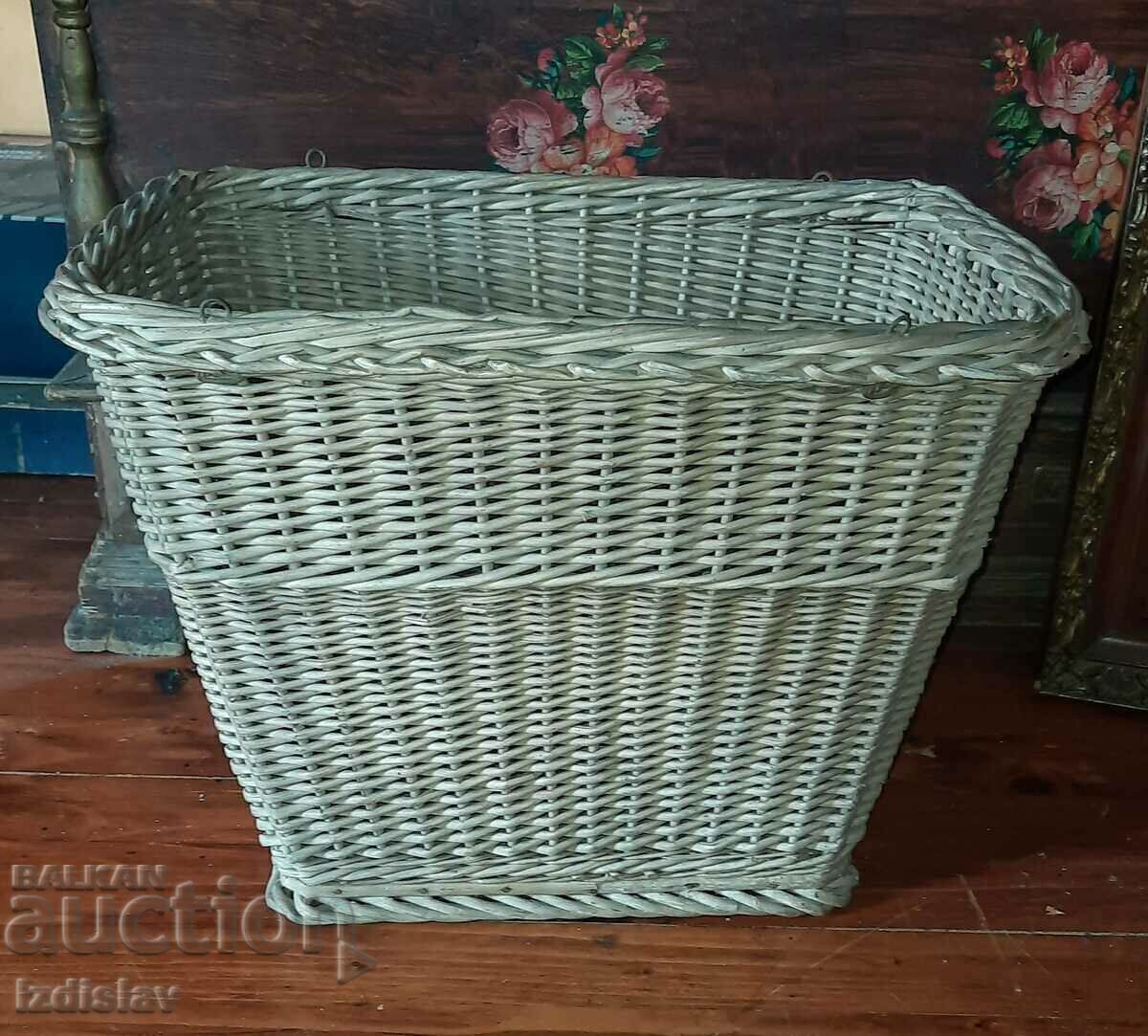 Vintage hand woven back basket Vintage hand woven back basket