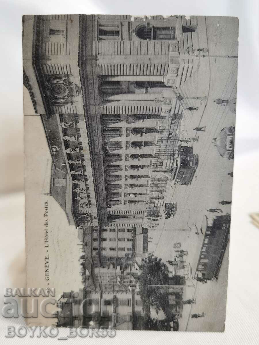 Carte poștală veche Geneva de la începutul secolului al XX-lea.