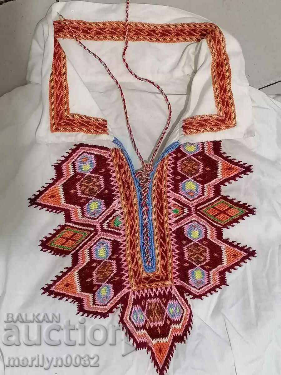 Children's woven shirt with Bulgarian embroidery folk costume embroidery - 7
