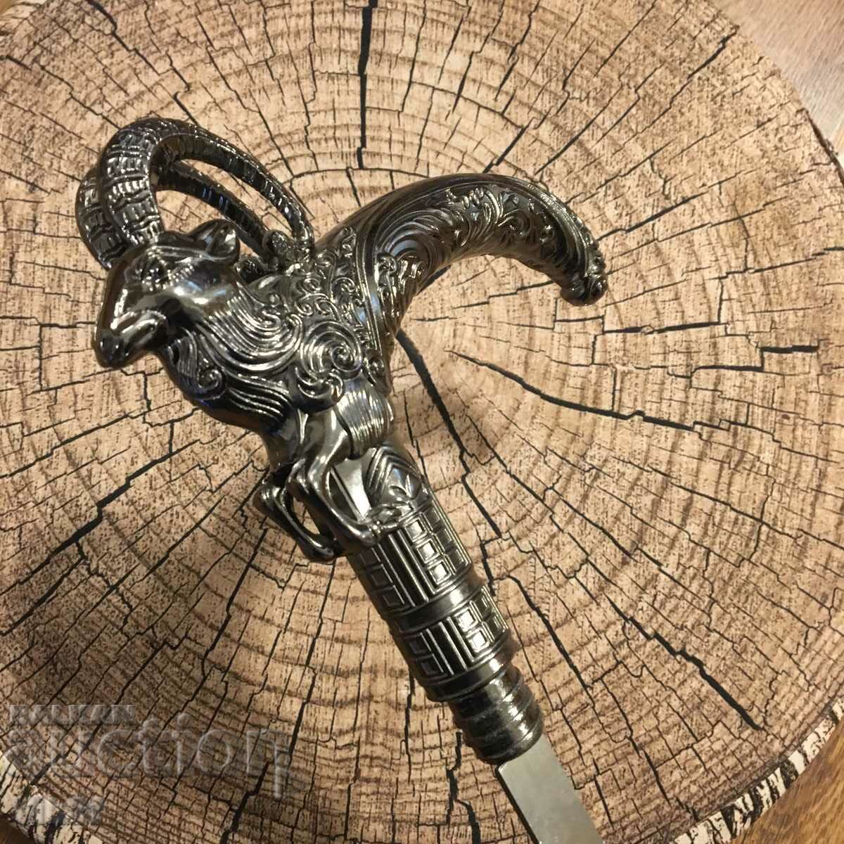 Cane with metal DRAGON handle and built-in dagger 29 cm - 5 Cane with metal DRAGON handle and built-in dagger 29 cm - 5