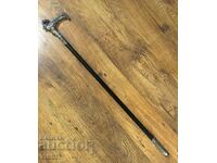 Cane with metal DRAGON handle and built-in dagger 29 cm