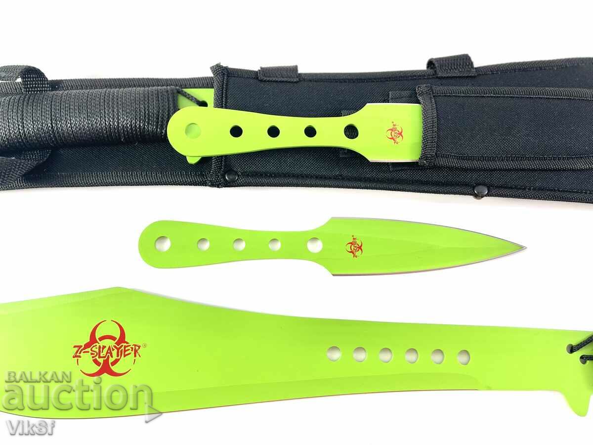 Delivery of Machete massive large Zombie Apocalypse killer Green k-kt Delivery of Machete massive large Zombie Apocalypse killer Green k-kt