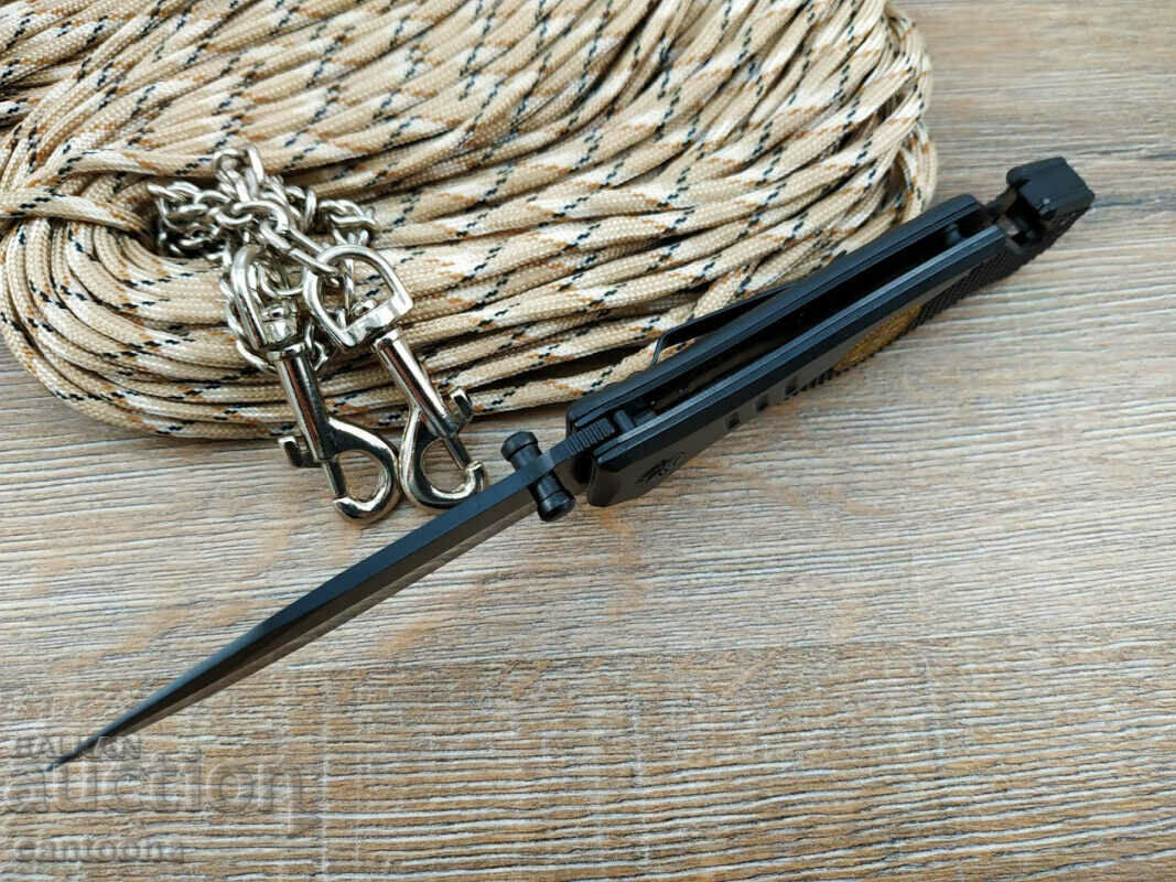 Folding semi-automatic knife BOKER B075 - black, 210/89 - 5 Folding semi-automatic knife BOKER B075 - black, 210/89 - 5