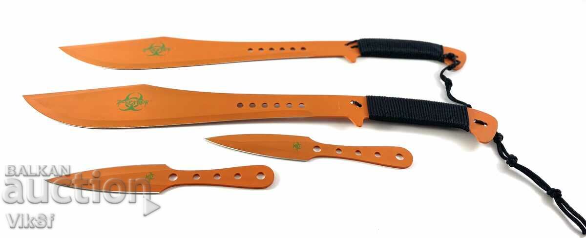 Machete massive large Zombie Apocalypse killer Orange k-kt 4 with price 107.50 BGN | € 54.96 Machete massive large Zombie Apocalypse killer Orange k-kt 4 with price 107.50 BGN | € 54.96