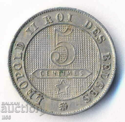 Belgia - 5 centimes 1895 - DES BELGES