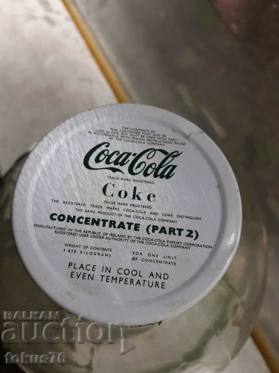 Coca Cola - Old industrial jar of Coca Cola concentrate with price 69.00 BGN | € 35.28