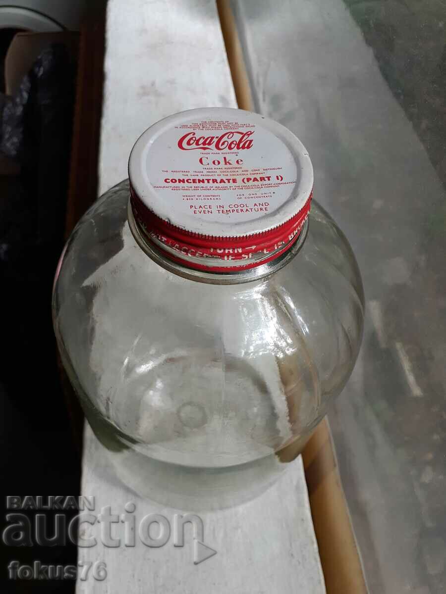 Coca Cola - borcan industrial vechi de concentrat de Coca Cola