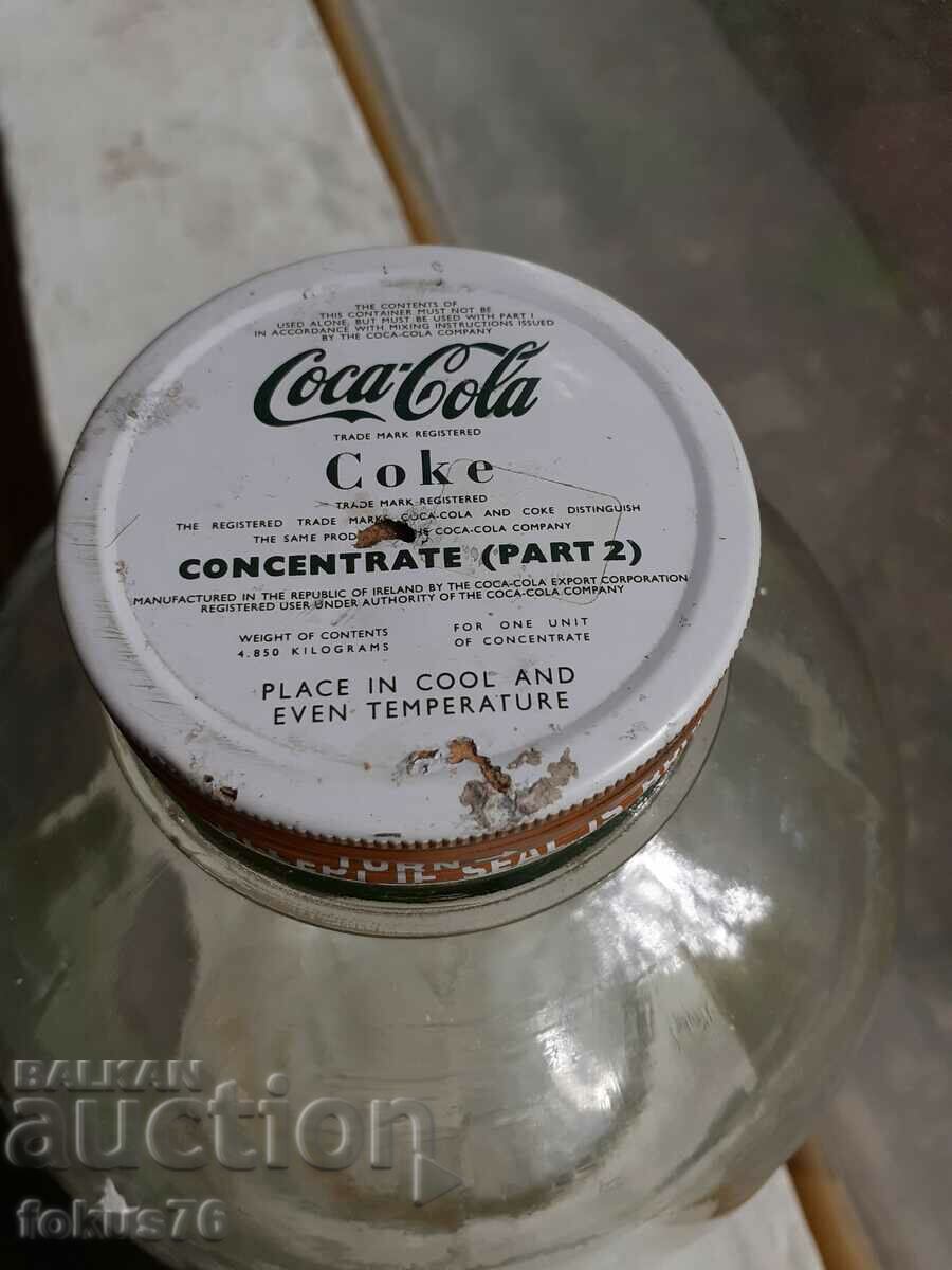 Coca Cola - Old industrial jar of Coca Cola concentrate with price 70.00 BGN | € 35.79