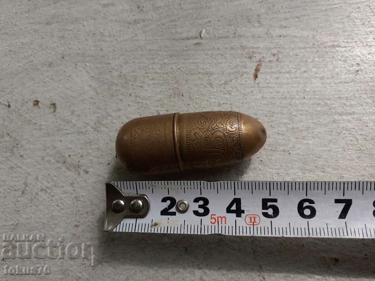 Cutie de ace și ață din bronz otoman vechi - 7 Cutie de ace și ață din bronz otoman vechi - 7