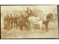 3469 Царство България офицери файтон Балканска война 1912г.
