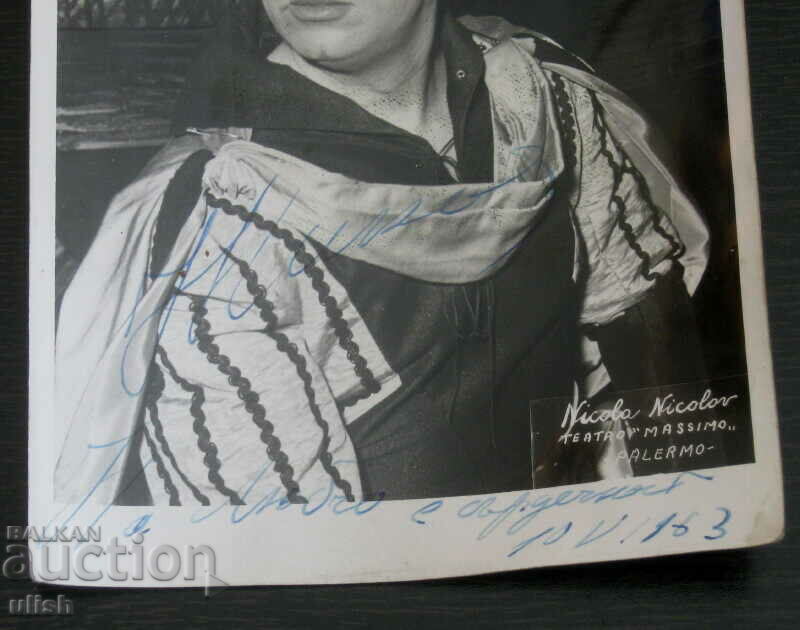 1983 tenor Nikola Nikolov stage photo photo autograph with price 50.00 BGN | € 25.56 1983 tenor Nikola Nikolov stage photo photo autograph with price 50.00 BGN | € 25.56