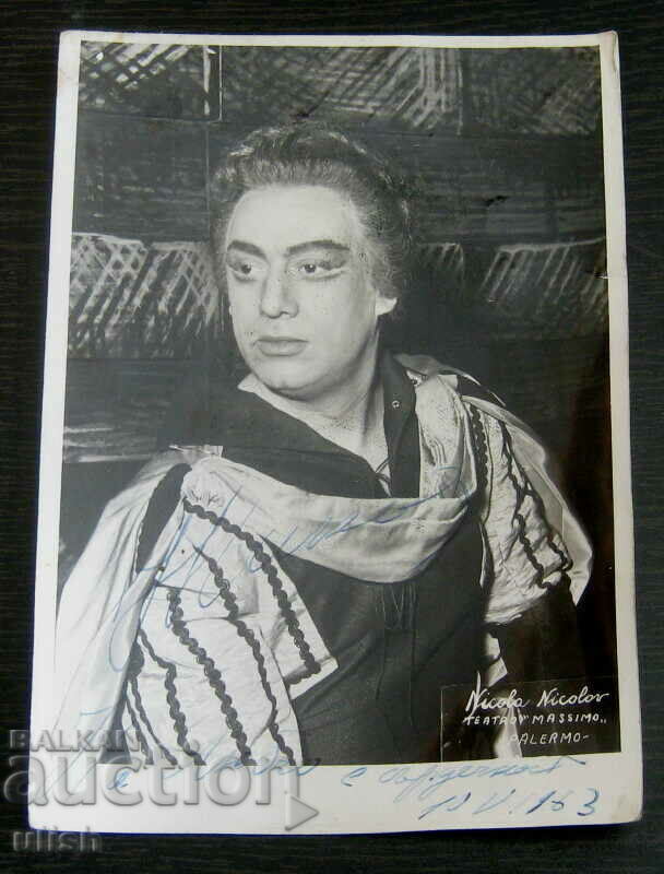 1983 tenorul Nikola Nikolov fotografie autograf foto de scenă