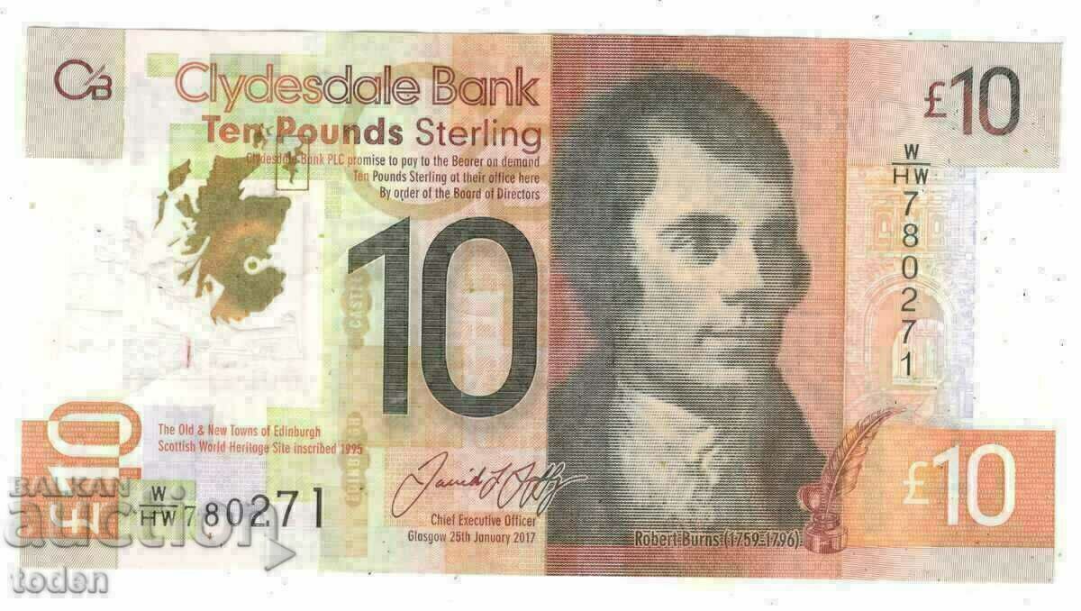 +Scotland-10 Pounds-2017-P# 229q-Polimer