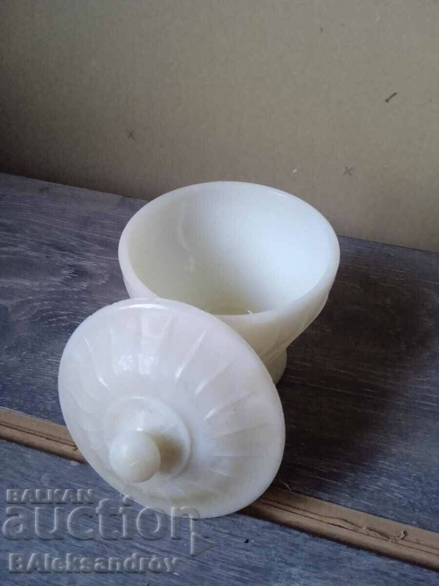 Παλιό γυάλινο μπολ ζάχαρης γάλακτος - 5 Παλιό γυάλινο μπολ ζάχαρης γάλακτος - 5